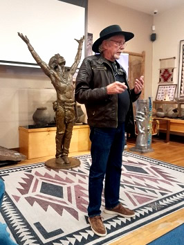 Author Phillip B Gottfredson speaking at the Hutchings Museum in Lehi, Utah.